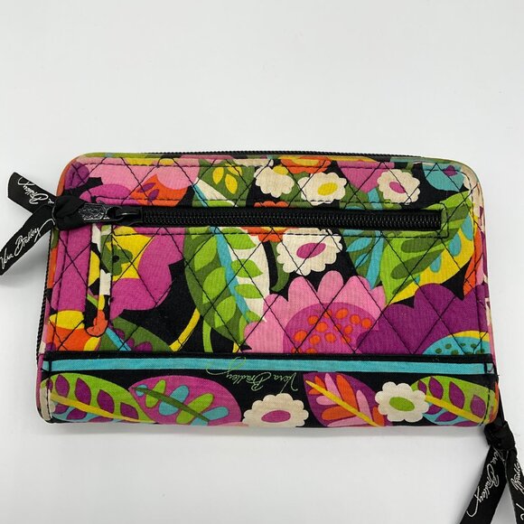 VERA BRADLEY FLORAL TURNLOCK CLASP WALLET Quilted - Picture 3 of 6